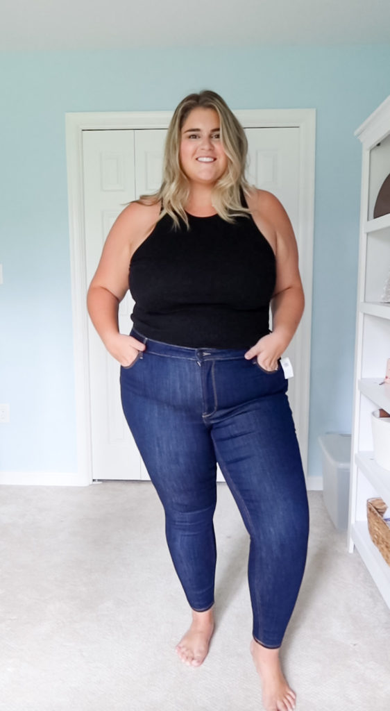 Plus size jeans clearance no stretch