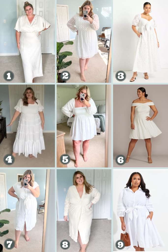 white dresses for bridal shower